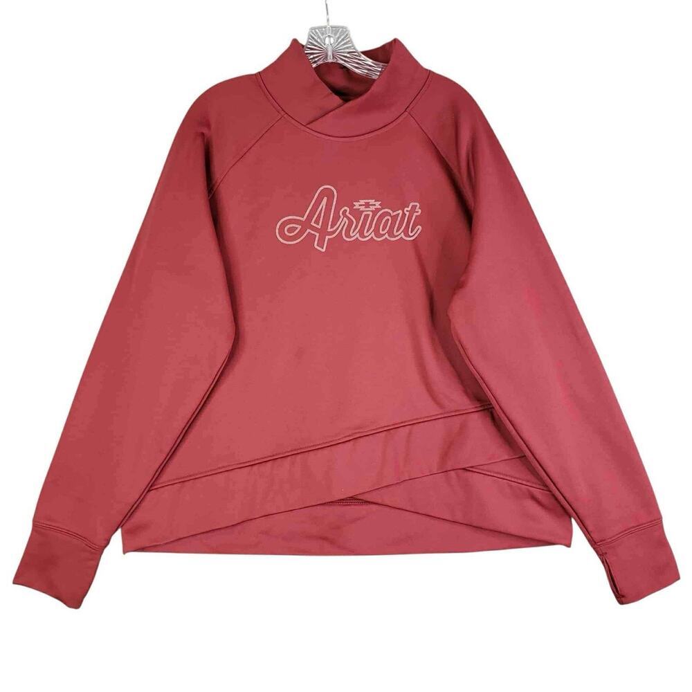 Ariattek Crossover Sweatshirt Women’s Size XL Red Logo Pullover Comfort - Picture 2 of 10